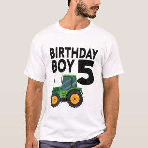 Kinder 5d Boerderij trekker 5 jaar oud T-shirt