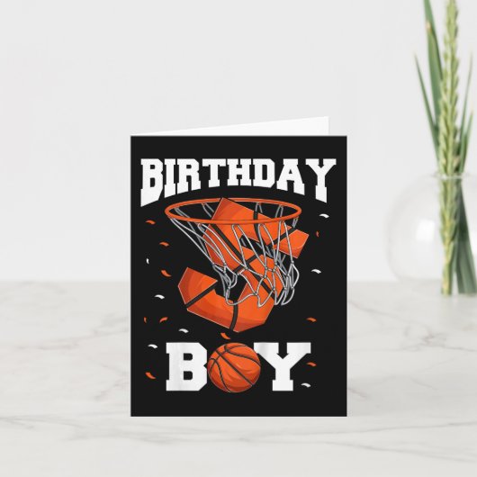 Kinder 5e Verjaardag Basketbal Kinder Kaart (Voorkant)