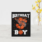 Kinder 5e Verjaardag Basketbal Kinder Kaart (Gele Bloem)