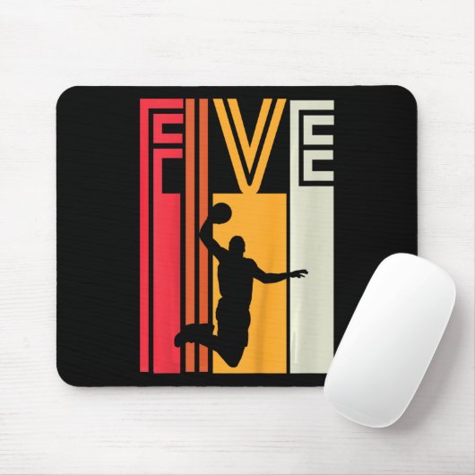 Kinder 5e Verjaardag Basketbal Liefhebber Gift 5 J Muismat (Met muis)