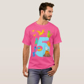 Kinder 5e Verjaardag Boy Dino Outfit - Vijf jaar o T-shirt (Voorkant volledig)