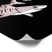 Kinder 5e verjaardag Boys Shark White Shark Poster (Hoek)