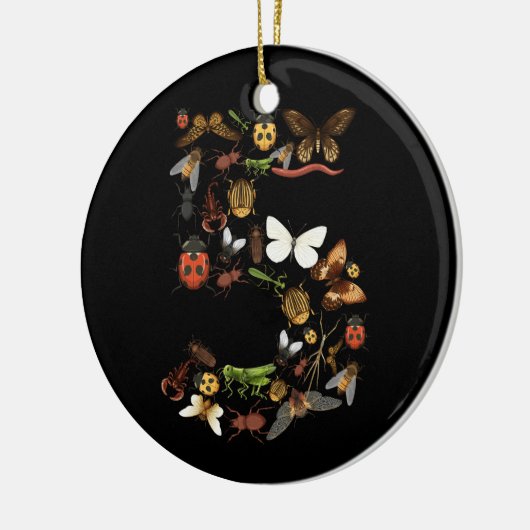 Kinder 5e Verjaardag Bugs Insecten Kevers Jongens  Keramisch Ornament (Links)