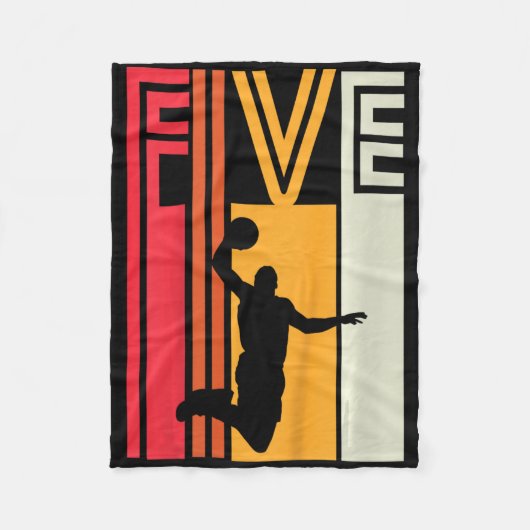 Kinder 5e Verjaardag Bysketbyll Lover Gift 5 Jaar  Fleece Deken (Voorkant)