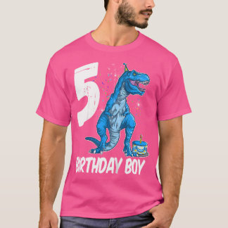 Kinder 5e verjaardag dinosaurus T Rex voor 5 jaar  T-shirt
