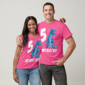 Kinder 5e verjaardag dinosaurus T Rex voor 5 jaar  T-shirt (Unisex)