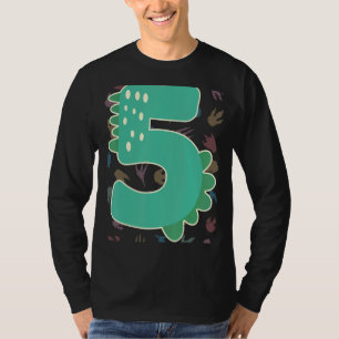 Kinder 5e verjaardag Dinosaurus Vijf Dino Spike Vi T-shirt