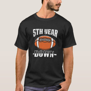 Kinder 5e Verjaardag Football Touchdown 5 Jaar Oud T-shirt
