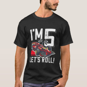 Kinder 5e verjaardag, Grand Prix Racing Car, Sport T-shirt