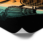 Kinder 5e Verjaardag Jongen Badminton Speler Badmi Poster (Hoek)