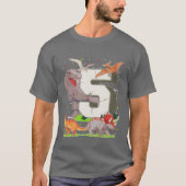 Kinder 5e verjaardag Jongen Gift Dinosaur denkt vi T-shirt (Voorkant)