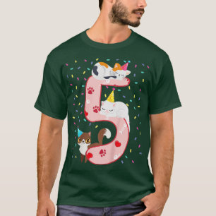 Kinder 5e verjaardag meisje schattige kist 5 jaar t-shirt