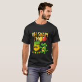 Kinder 5e verjaardag "Oh Snap!" Funny Croc Turning T-shirt (Voorkant volledig)