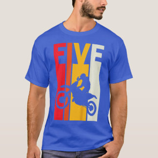 Kinder 5e verjaardag Retro Motocross 5 jaar boys G T-shirt