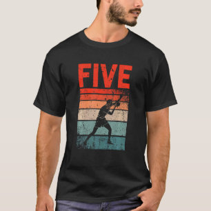 Kinder 5e verjaardag Retro Tabel Tennis 5 jaar oud T-shirt