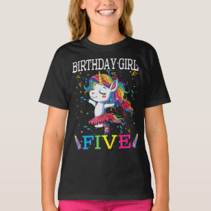 Kinder 5e verjaardag Unicorn Outfit, 5e verjaardag T-shirt