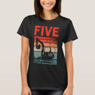 Kinder 5e verjaardag van de aanleg van de opgraver t-shirt