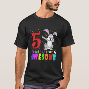 Kinder 5e verjaardag van de Dabbing Bunny - 5 jaar T-shirt