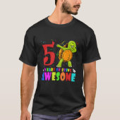 Kinder 5e verjaardag van de schildpad - 5 jaar na  t-shirt (Voorkant)