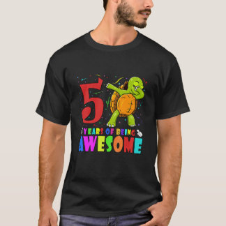 Kinder 5e verjaardag van de schildpad - 5 jaar na t-shirt