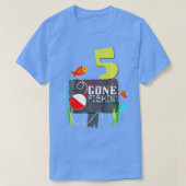Kinder 5e verjaardag van de visvangst t-shirt (Design voorkant)