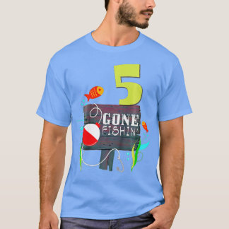 Kinder 5e verjaardag van de visvangst t-shirt