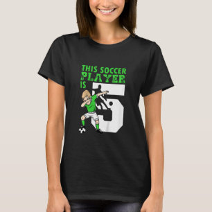 Kinder 5e Verjaardag Voetbal 5 Jaar Oud Voetbalspe T-shirt