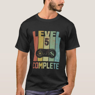 Kinder 5e verjaardag voor gamer 5 jaar oud - Retro T-shirt