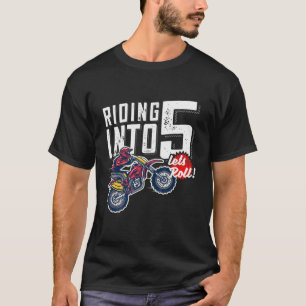Kinder 5th Birthday Motor Cross, Dirt Bike, Birthd T-shirt
