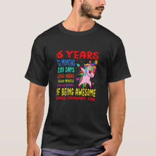 Kinder 6 jaar Geweldige 6-jarige sterfdag T-shirt