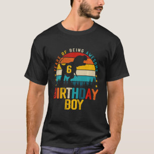 Kinder 6 jaar Geweldige Dinosaurus Rex 6e BIR T-shirt