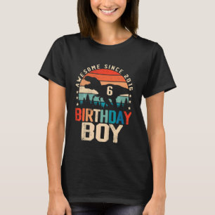 Kinder 6 Jaar Oud Dinosaurus 6e Verjaardags Jongen T-shirt