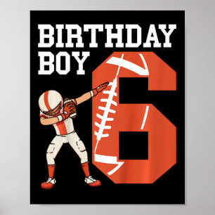 Kinder 6 jaar oud Football Player 6e Football Poster