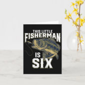 Kinder 6 jaar oud Gevist vogelfeest vissers 6 Kaart (Gele Bloem)