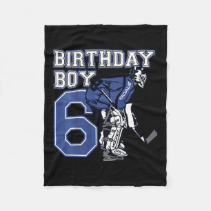 Kinder 6 jaar oud Ice Hockey Goalie Thema Birthday Fleece Deken