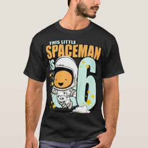 Kinder 6 jaar oud kind Astronaut 6th Birthday T-shirt