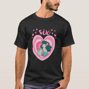 Kinder 6 Jaar Oud Leuke Zeemeermin Verjaardagsmeis T-shirt