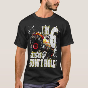 Kinder 6 jaar oud Monster Truck Verjaardag T-shirt