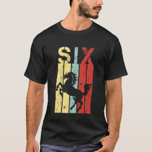 Kinder 6 jaar oud Paardenmeisje zesde zesde T-shirt