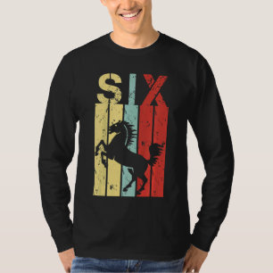 Kinder 6 jaar oud Paardenmeisje zesde zesde T-shirt