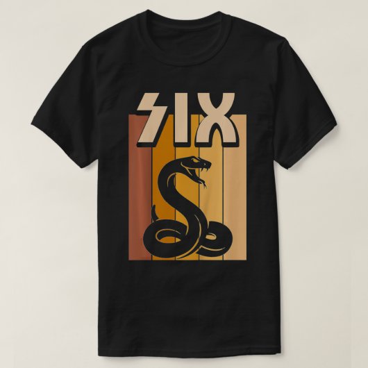 Kinder 6 Jaar Oud Snake Verjaardagsjongen Meisje 6 T-shirt (Design voorkant)