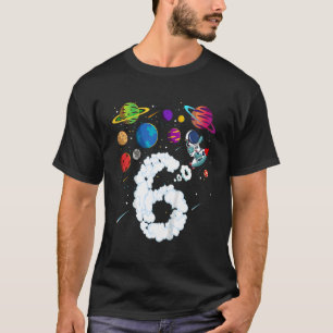 Kinder 6 jaar oud zesde geboortecyclus Astronau T-shirt