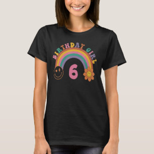 Kinder 6 jaar Oude 6e verjaardag Uitstekende bevle T-shirt