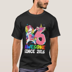 Kinder 6 jaar oude abbing Unicorn Geweldige 2016 6 T-shirt