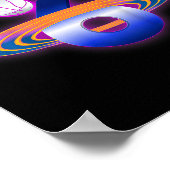 Kinder 6 jaar oude basketball 6th Birthday Part Poster (Hoek)