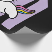 Kinder 6 jaar oude Cutmakat Unicorn Birthday Cadeaupapier (Hoek)