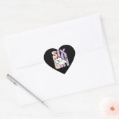 Kinder 6 jaar oude Cutmakat Unicorn Birthday Hart Sticker (Envelop)