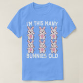 Kinder 6 jaar oude dag Bunny Lover 6th Birthday T-shirt (Design voorkant)