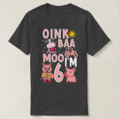 Kinder 6 jaar oude vrouwelijke landbouwhuisdieren  t-shirt (Design voorkant)