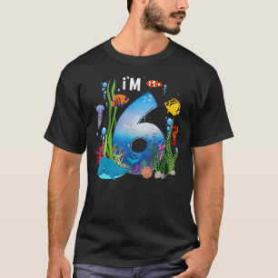 Kinder 6 jaar oude zeedolfijnen 6 jaar oude dolfij t-shirt